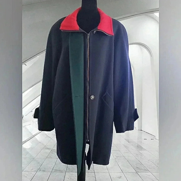 Vintage Y2K Boho Large Cashmere Wool Artisy Winter Heavyweight Chic Coat - Picture 1 of 9